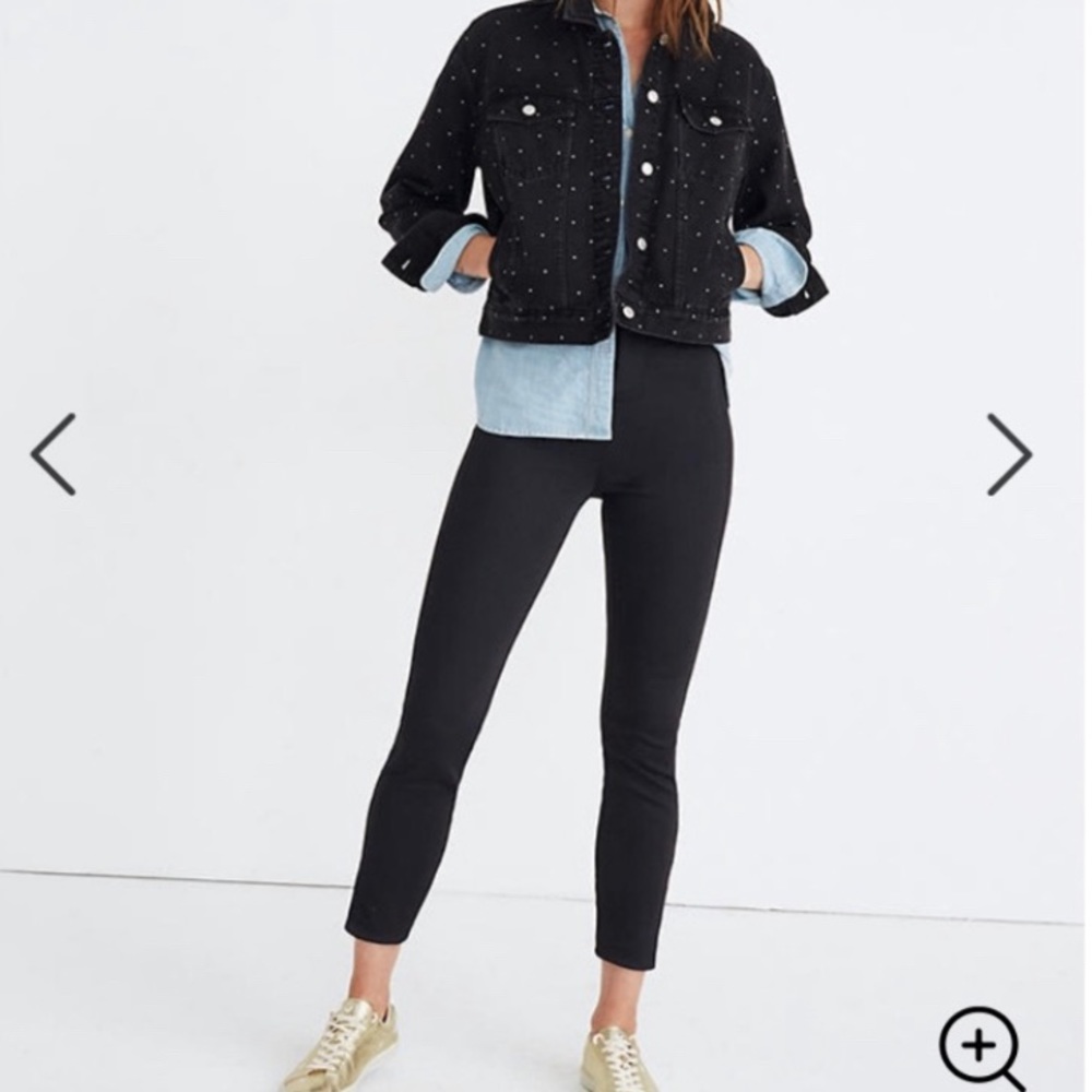 NWT Madewell Fraser Black Slim Pants size 36